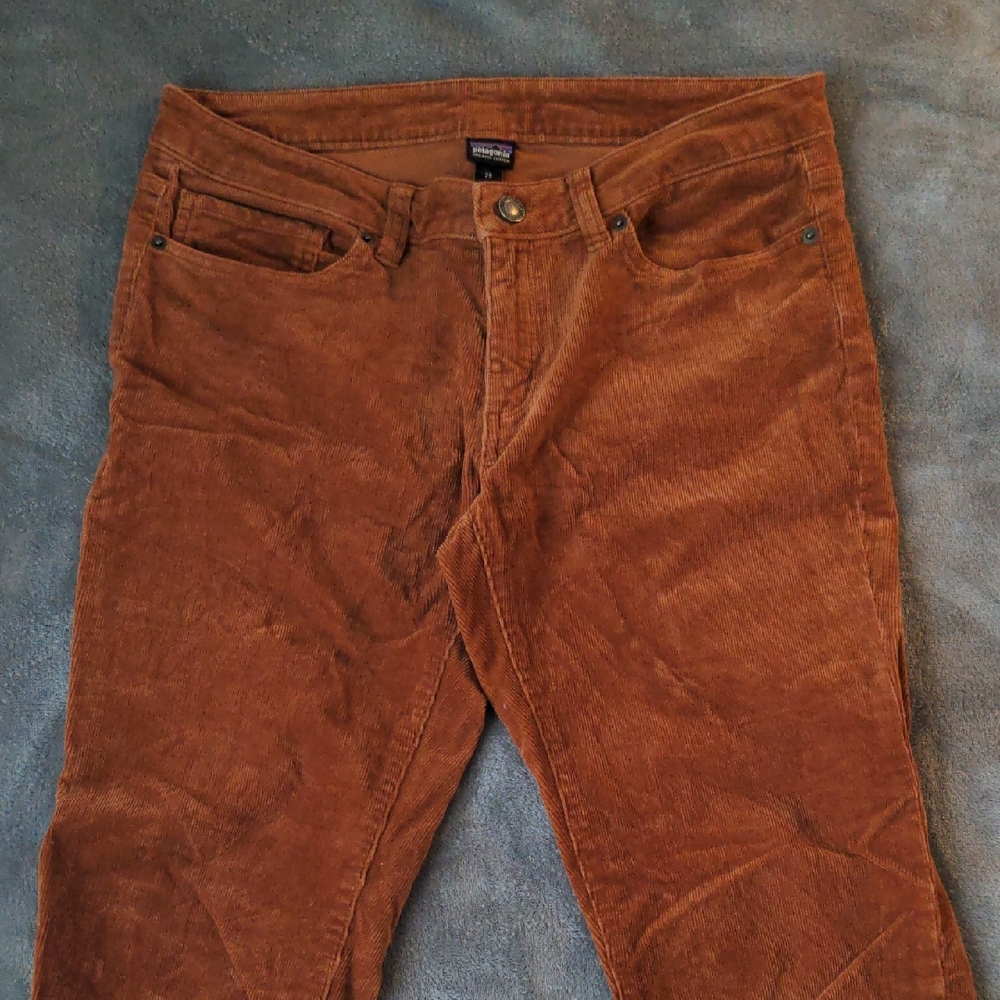 Patagonia Women's Burnt Orange Skinny Corduroy Pants 29